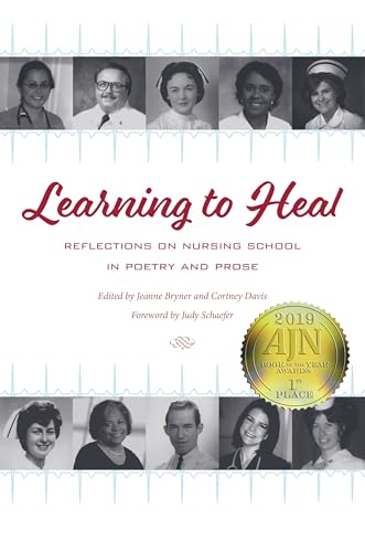 Book cover featuring portraits of nurses and the title "Learning to Heal.