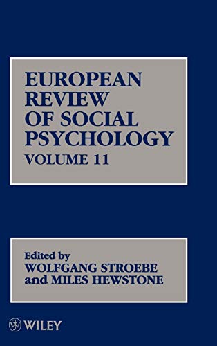 European Review of Social Psychology: Vol.11