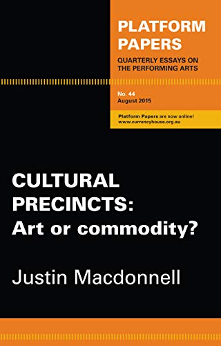 Black and orange cover of “Platform Papers 44: Cultural Precincts” journal.