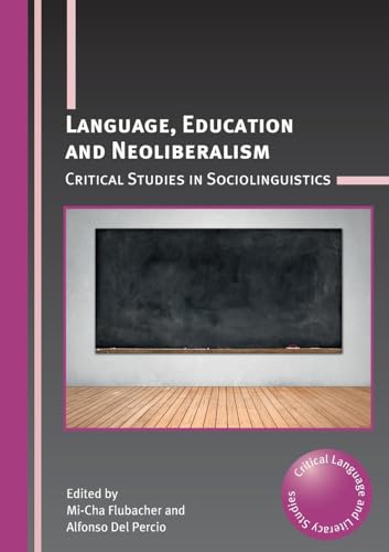 Book cover with a classroom scene and text: "Language, Education and Neoliberalism.