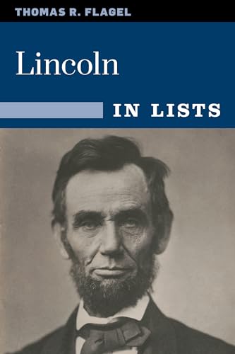 Book cover featuring a portrait of Abraham Lincoln, titled "Lincoln in Lists".