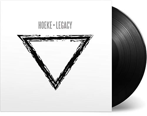 Vinyl record with white cover featuring a black, textured triangle.