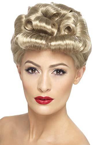Smiffys 40's Vintage Wig Blonde with Curls