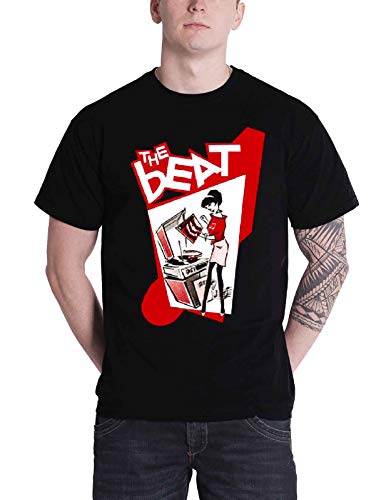 Plastic Head Men's Beat, The Record Player Girl T-Shirt, Black, Medium