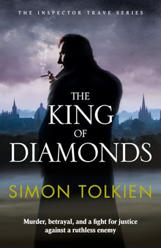 Book cover: Silhouette of a man smoking, city skyline in background.