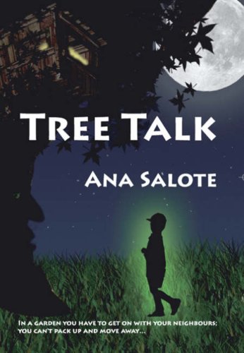 Book cover: "Tree Talk" by Ana Salote, featuring a silhouetted boy and tree.
