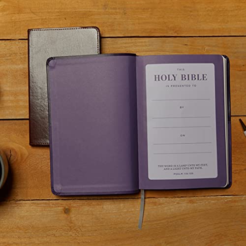 KJV Holy Bible: Value Large Print Thinline, Gray Leathersoft, Red Letter, Comfort Print: King James Version