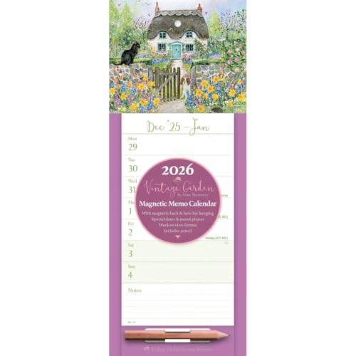 Vintage Garden Weektoview Magnetic Calen