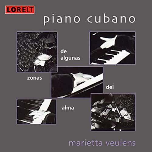 CD cover for “Piano Cubano” featuring black and white piano imagery.