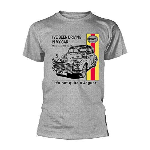 Madness Official T Shirt Grey Morris Minor 1959 'Maddiemobile' M