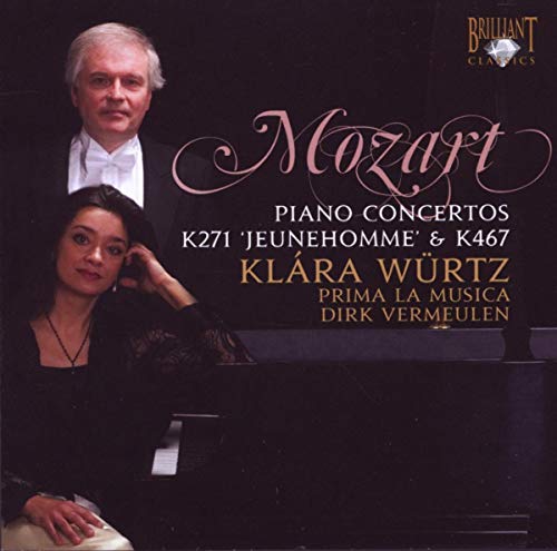 CD cover featuring portraits of musicians and text "Mozart Piano Concertos".