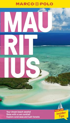 Small travel guide book with pull-out map, cover features Mauritius landscape or map.