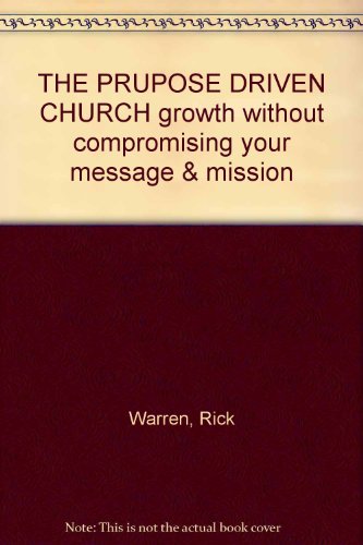 Book cover: "The Purpose Driven Church" by Rick Warren, red and beige.