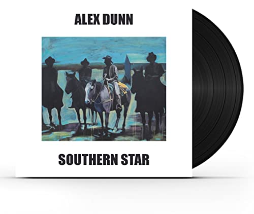 Alex Dunn’s “Southern Star” vinyl record with a painted cowboy scene.