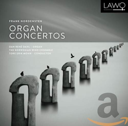 CD cover: Organ Concertos by Dahl & Nordensten, with abstract art.