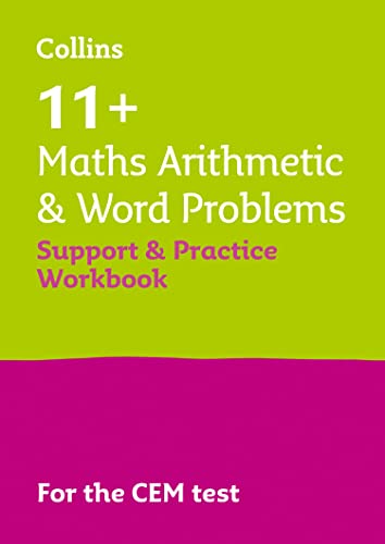 Green and purple 11+ Maths workbook cover for CEM tests.