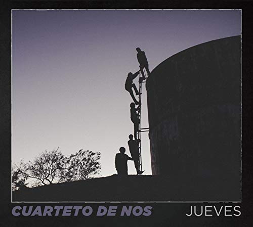CD cover: Silhouetted figures climbing a large, curved structure.