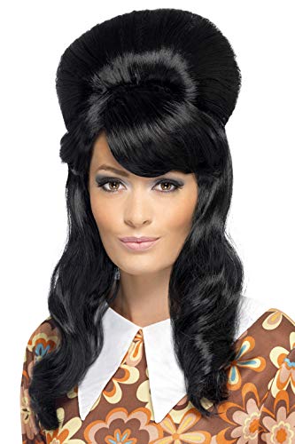 Smiffys 60's Brigitte Bouffant Wig - Black