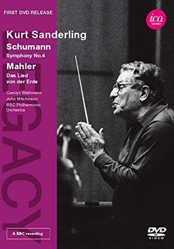 DVD cover featuring conductor Kurt Sanderling and text: Schumann/Mahler.