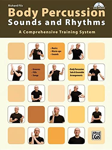Book cover showing a grid of a man demonstrating body percussion techniques.