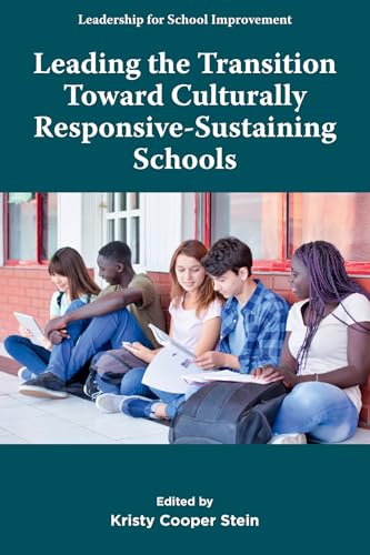 Book cover with diverse students using laptops, titled “Leading the Transition.”