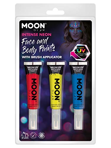Moon Glow Intense Neon UV Face Paint and Brush
