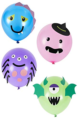 Smiffys Halloween Tableware, Monster Balloons x8