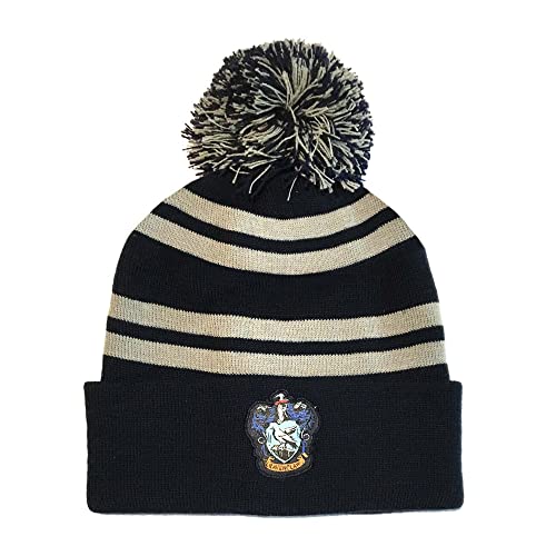 Harry Potter - House Ravenclaw (Unisex Blue/Silver Beanie Pom) One Size