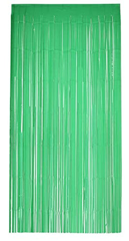 Smiffys 99658, Green Matt Fringe Curtain Backdrop, Unisex Adult, One Size