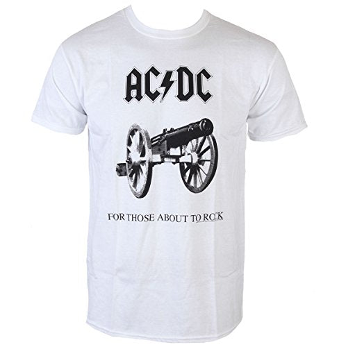 AC/DC For Those about to rock white mens t-shirt