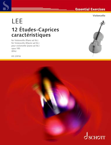 12 Etudes-Caprices caracteristiques : op. 100. cello, piano ad lib..