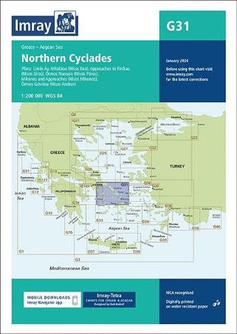 Imray Chart G31: Northern Cyclades (G Charts)