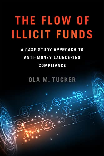 Book cover with text about illicit funds, money laundering, and currency symbols.