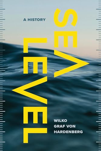 Book cover with dark ocean waves, yellow text, and vertical measurement markings on sides.