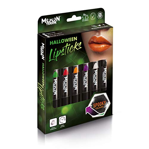 Moon Terror - Halloween Lipstick makeup - 5g - Easily create spooky designs like a pro! Perfect for vampire, ghost, skeleton, witch, pumpkin, monster etc - Gift Set