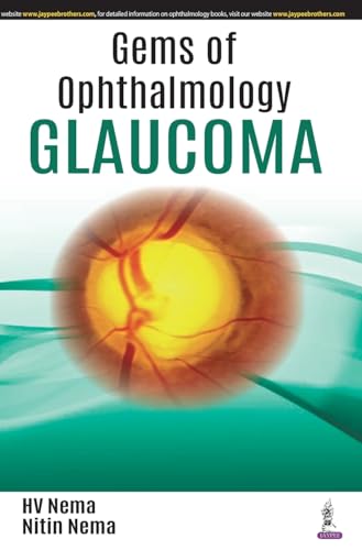 Book cover: "Gems of Ophthalmology: Glaucoma" with an eye illustration.