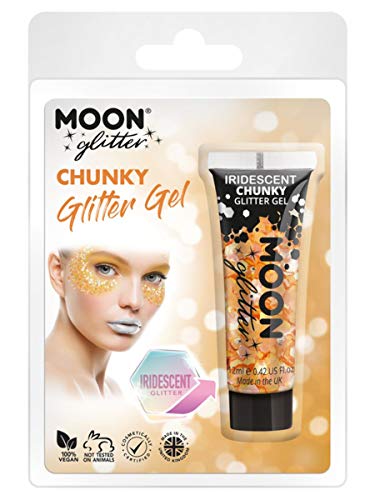 Smiffys Moon Glitter Iridescent Chunky Glitter Gel, Oran