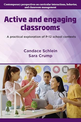 Book cover with diverse students and a laptop, titled "Active and engaging classrooms.