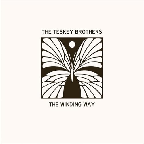 Album cover for The Teskey Brothers' "The Winding Way" with a butterfly design.