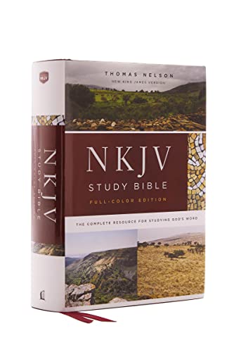 NKJV Study Bible, Hardcover, Full-Color, Red Letter Edition, Comfort Print: The Complete Resource for Studying God’s Word