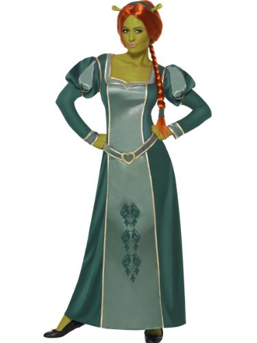Smiffys Women's Shrek Fiona Costume, Dress, Headband & Ears, Shrek, Colour: Green, Size: M, 39452