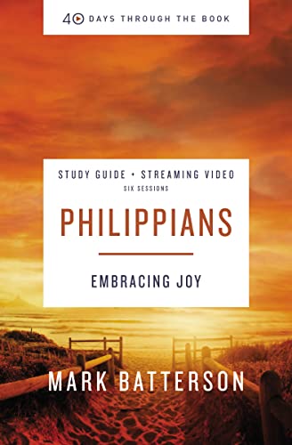 Book cover for "Philippians" study guide with sunset background.