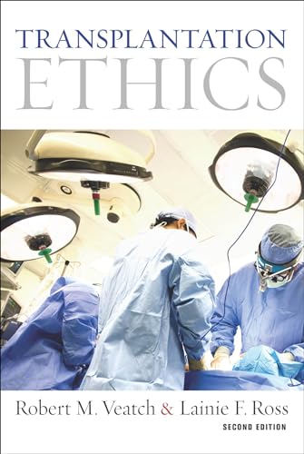 Book cover: "Transplantation Ethics" with image of surgeons in an operating room.