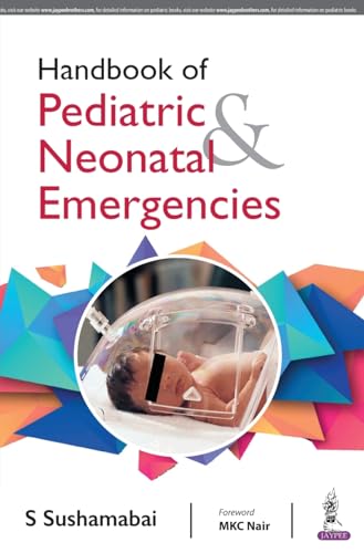 Handbook cover with a baby in an incubator, medical reference book.