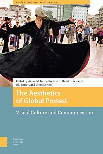 Book cover featuring a protester in a gas mask and flowing dress.