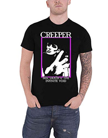 Creeper T Shirt Sex Death & The Infinite Void Band Logo Official Mens Black M