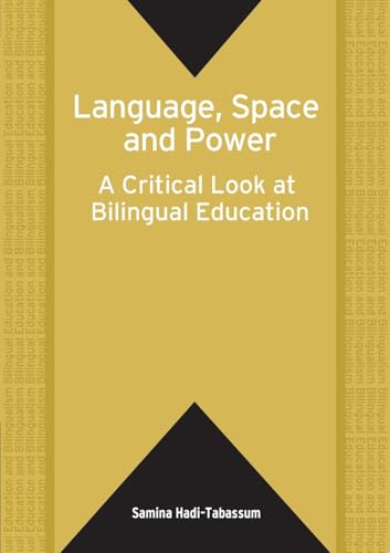 Book cover: "Language, Space and Power" by Samina Hadi-Tabassum, yellow background.