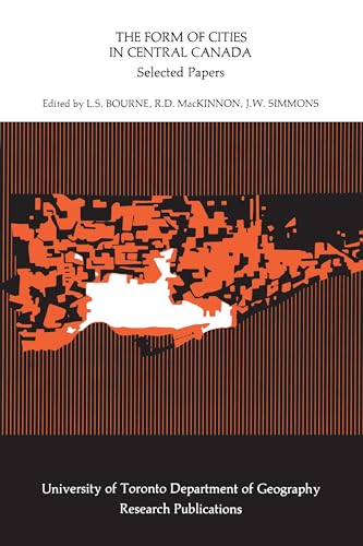 Book cover with abstract orange city map on striped brown background.