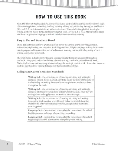 180 Days™: Writing for Kindergarten : Practice, Assess, Diagnose