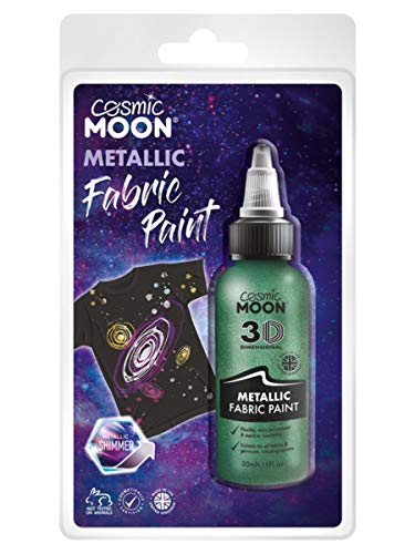 Cosmic Moon Metallic Fabric Paint Green